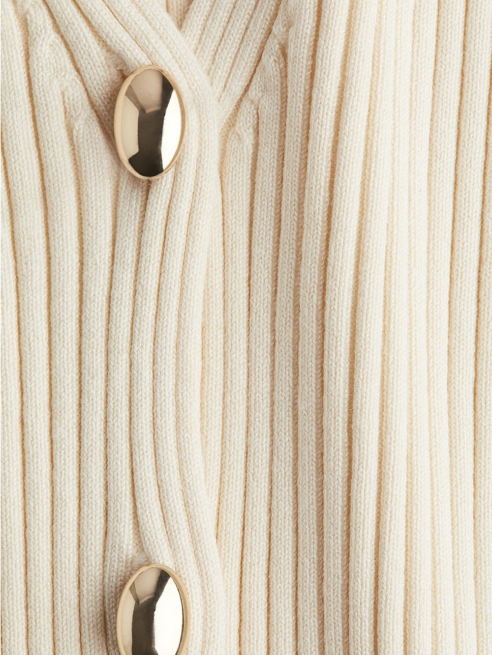 H&M Ribbed Tank Top — Cream Beige - Picture 2 of 7